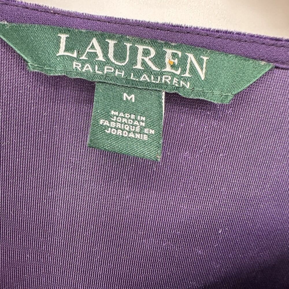 Ralph Lauren Black‎ Label Top Size M Medium Purple Velvet Gold Buttons Gold RARE - Picture 6 of 13